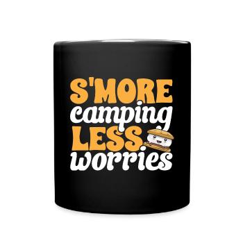 S'more Lagerfeuer Marshmallow Camping - Tasse einfarbig - Schwarz - Vorne