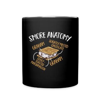 S'more Lagerfeuer Marshmallow Camping - Tasse einfarbig - Schwarz - Vorne