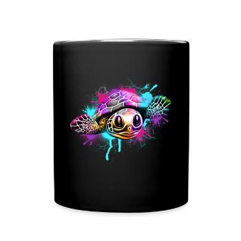Turtle Graffiti Colorful - Full Colour Mug - black - Front