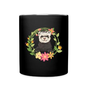 Furet, propriétaire de furet - Mug uni - noir - Devant