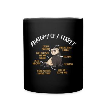 Furet, propriétaire de furet - Mug uni - noir - Devant