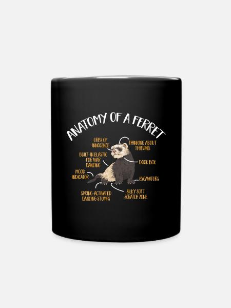 Furet, propriétaire de furet - Mug uni - noir