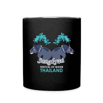 SongKran Festival of Water Thailand - Full Colour Mug - black - Front