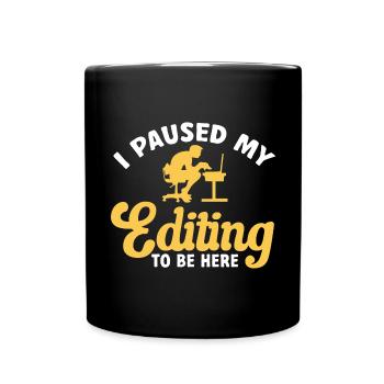 Video Editor Filmemacher Videofilmer - Tasse einfarbig - Schwarz - Vorne