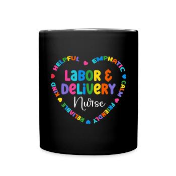 Infirmière Bébé Maternité Infirmière - Mug uni - noir - Devant