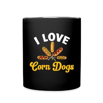 Chien de maïs Corndog - Mug uni - noir - Devant