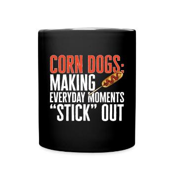 Corn Dog Corndog - Full Colour Mug - black - Front