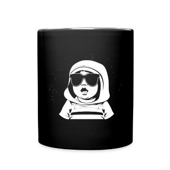 Funny Toddler Wearing Sunglasses Cool Baby - Full Colour Mug - black - Front