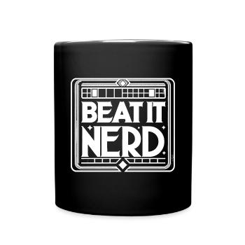 Beat it Nerd 12 - Full Colour Mug - black - Front