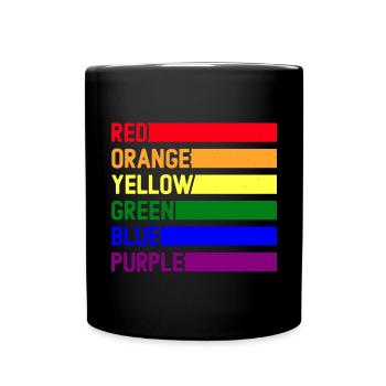 LGBTQ Regenbogen Stolz Schwul Lesben LGBT Stolz - Tasse einfarbig - Schwarz - Vorne