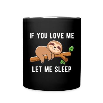Paresseux amant graphique paresseux Animal drôle paresseux - Mug uni - noir - Devant