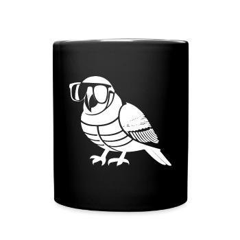 Lustiger Vogel mit Sonnenbrille Cool Bourke's Parak - Tasse einfarbig - Schwarz - Vorne