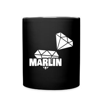 Kostbar Marlin - Tasse einfarbig - Schwarz - Vorne