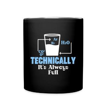 Technically, it's always crowded - - Full Colour Mug - black - Front