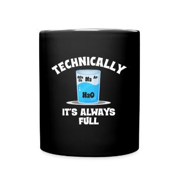 Technically, it's always crowded - - Full Colour Mug - black - Front