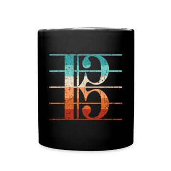 Clé d’alto Clé d’alto Partition Alto - Mug uni - noir - Devant