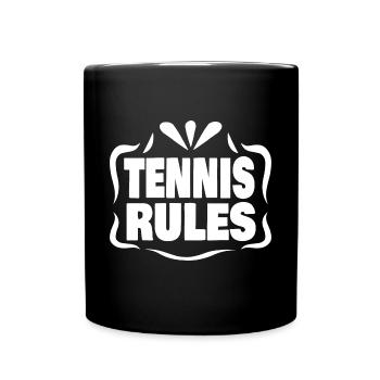 Tennis Tennis - Tasse einfarbig - Schwarz - Vorne