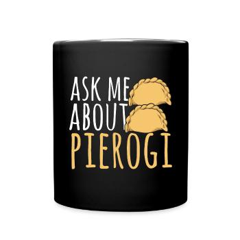 Polish Food Pierogi - Full Colour Mug - black - Front