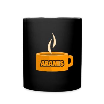 Geschenk für Aramis - Tasse einfarbig - Schwarz - Vorne