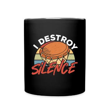 Bongo Musik Geschenk - Tasse einfarbig - Schwarz - Vorne