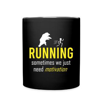 Courir parfois, nous avons juste besoin de motivation Läufer - Mug uni - noir - Devant