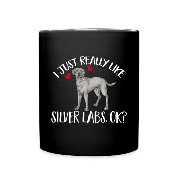 Silver Labrador Retriever Silver Lab - Mug uni - noir - Devant