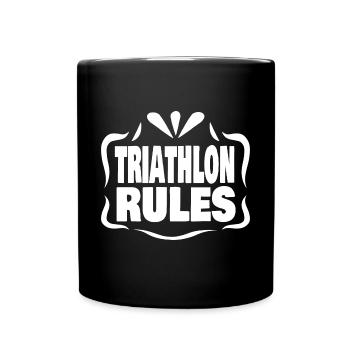 Geschenk für Triathlon - Tasse einfarbig - Schwarz - Vorne