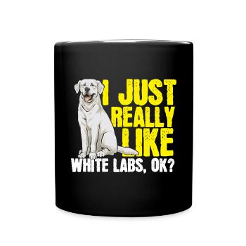 Labrador Retriever blanc Labrador Labrador blanc - Mug uni - noir - Devant