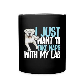 Labrador Retriever blanc Labrador Labrador blanc - Mug uni - noir - Devant