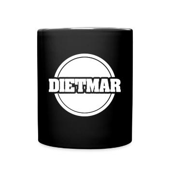 Dietmar als Vorname - Tasse einfarbig - Schwarz - Vorne