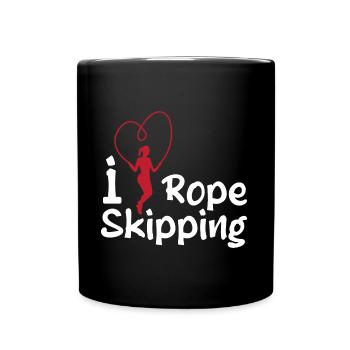 Ich liebe Seilspringen Design für Seilspringer - Tasse einfarbig - Schwarz - Vorne