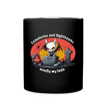 Cimetières et oiseaux de nuit - Mug uni - noir - Devant