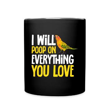 Parakeet, Parrot, Parakeet, Bird - Full Colour Mug - black - Front