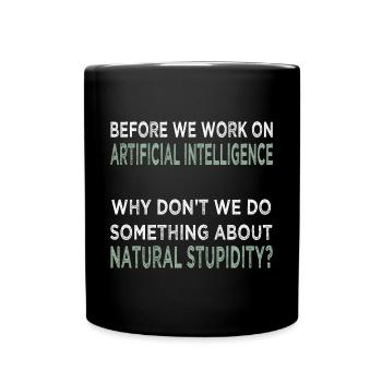 Artificial Intelligence - Full Colour Mug - black - Front