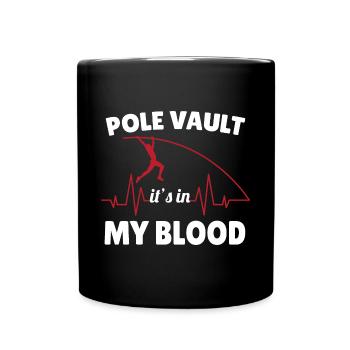 Stabhochspringer-Geschenk - Tasse einfarbig - Schwarz - Vorne