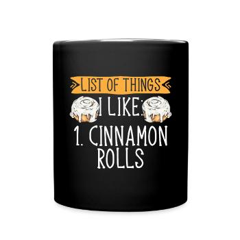 Cinnamon roll - Full Colour Mug - black - Front
