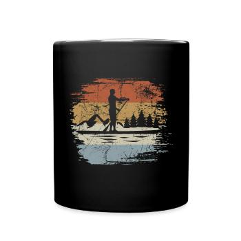 SUP Stand up paddling - Life is better on a board - Tasse einfarbig - Schwarz - Vorne