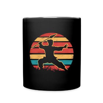 Wushu Spieler Geschenk - Tasse einfarbig - Schwarz - Vorne
