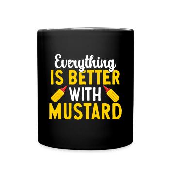 Senf Mustard - Tasse einfarbig - Schwarz - Vorne