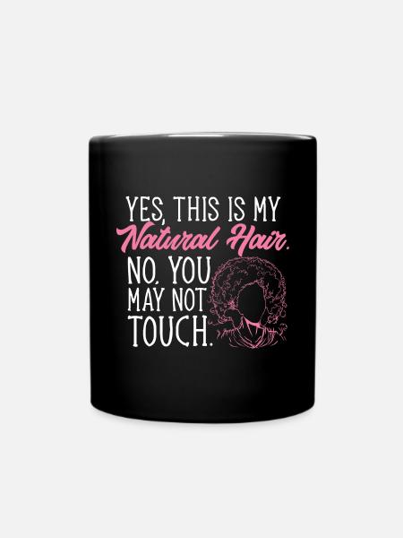Cheveux bouclés Boucles afro Cheveux naturels - Mug uni - noir