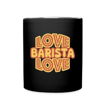 Gift for Barista - Full Colour Mug - black - Front