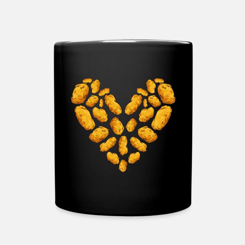 Chicken Nugget Liebhaber Chicken Nuggets - Tasse einfarbig - Schwarz