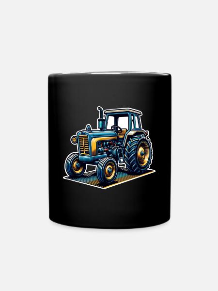 Tractor - Full Colour Mug - black