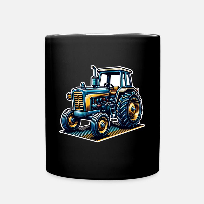Tractor - Full Colour Mug - black