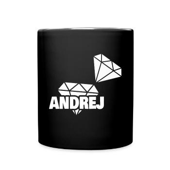 Geschenk für Andrej - Tasse einfarbig - Schwarz - Vorne