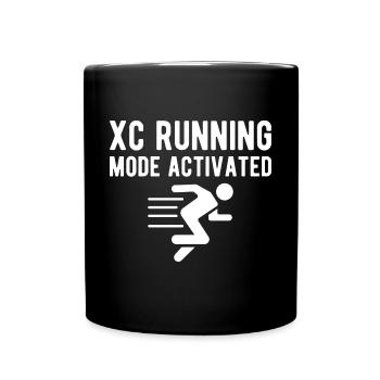 Cross Country Runner Design - XC Coach - Running - Full Colour Mug - black - Front