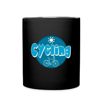 Fahrrad Radfahren Fahrradfahren - Tasse einfarbig - Schwarz - Vorne