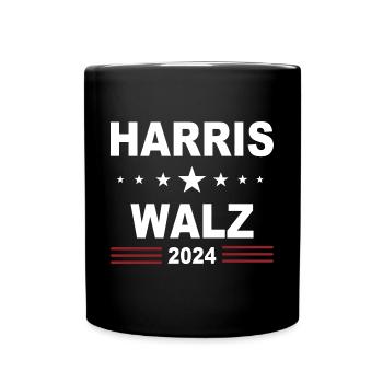 Harris Walz 2024 - Tasse einfarbig - Schwarz - Vorne