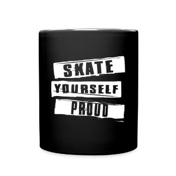 Art de planche à roulettes pour garçons filles hommes cadeaux de planche à roulettes - Mug uni - noir - Devant