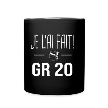 je l'ai fait GR20 Cadeau randonnée GR 20 Corse - Mug uni - noir - Devant